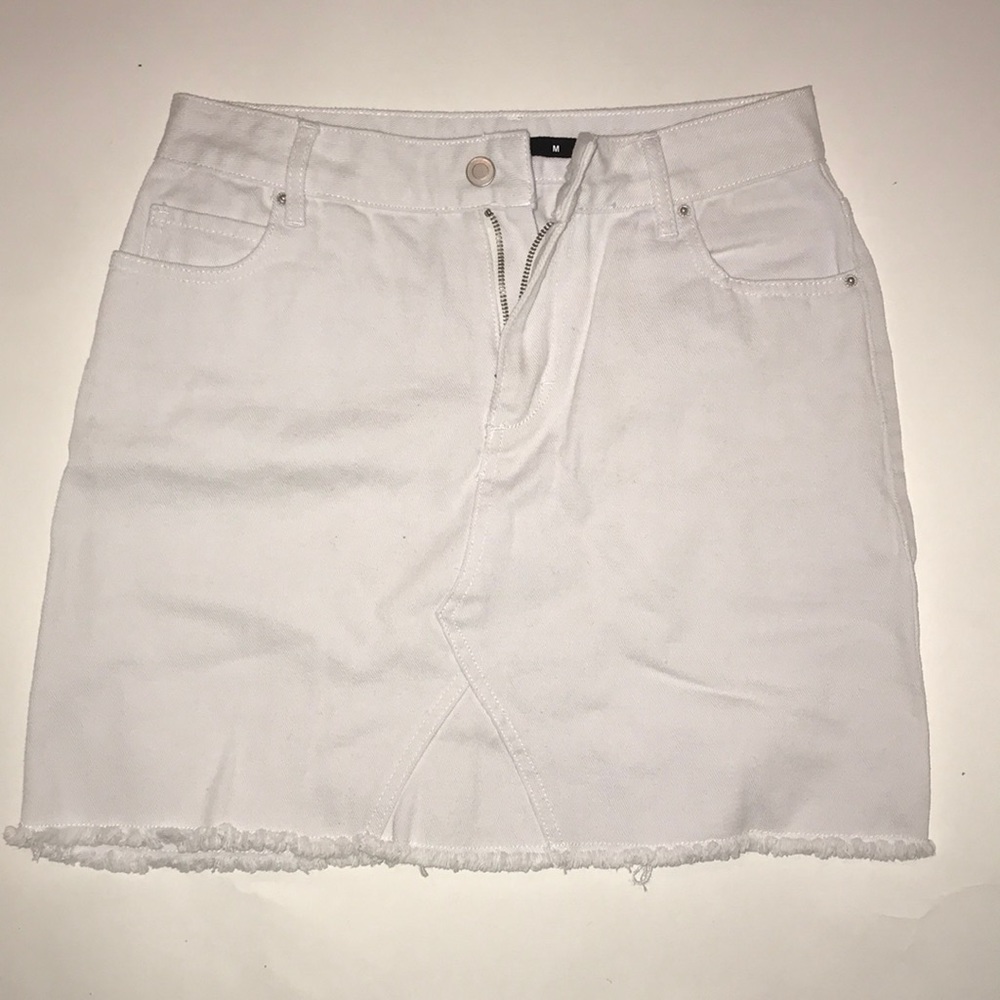 White Fringe Skirt
